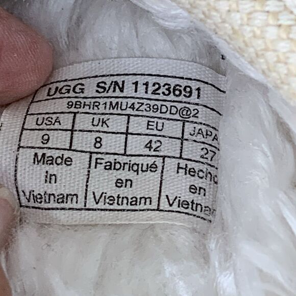 UGG Tasman Men's Slippers Slip On Comfort Mule Outdoors 1123691 Cream Size 9 - Picture 11 of 13